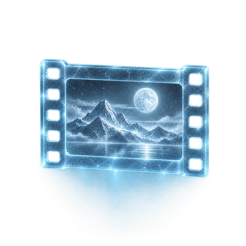 Earlier blue holographic film-frame concept